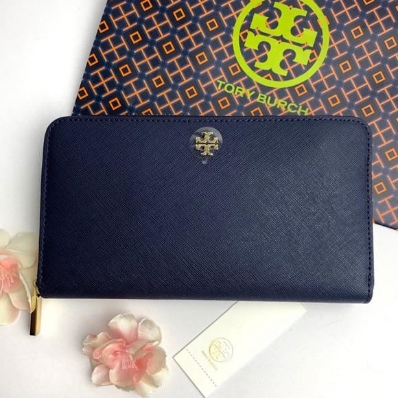 Tory Burch Handbags - ⚡️Royal Navy Tory Burch Emerson Zip Wallet
